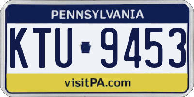 PA license plate KTU9453