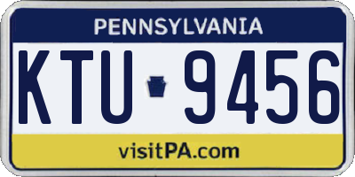 PA license plate KTU9456