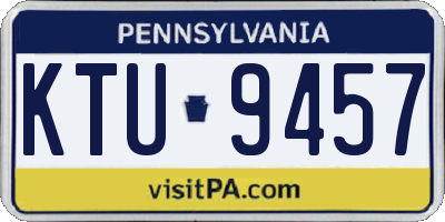PA license plate KTU9457