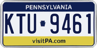 PA license plate KTU9461
