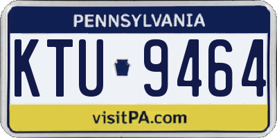 PA license plate KTU9464