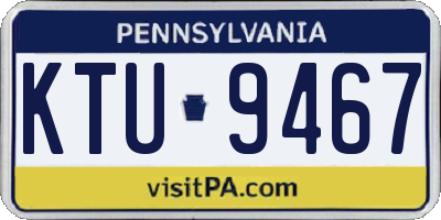 PA license plate KTU9467