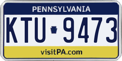 PA license plate KTU9473