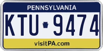 PA license plate KTU9474