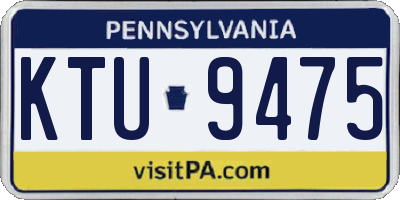 PA license plate KTU9475