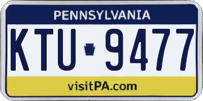 PA license plate KTU9477