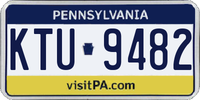 PA license plate KTU9482