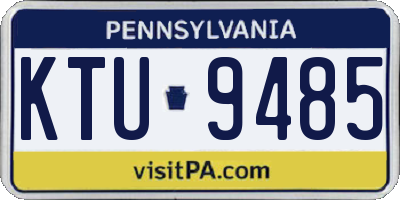 PA license plate KTU9485