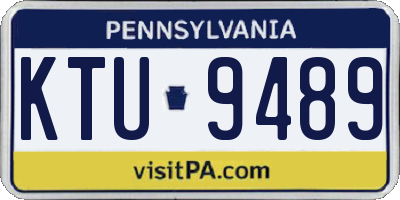 PA license plate KTU9489