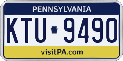 PA license plate KTU9490