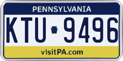 PA license plate KTU9496