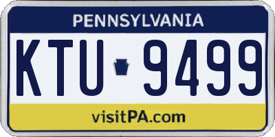 PA license plate KTU9499