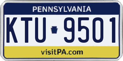 PA license plate KTU9501