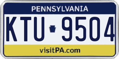 PA license plate KTU9504