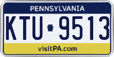 PA license plate KTU9513