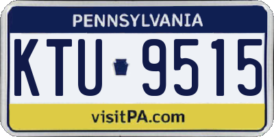 PA license plate KTU9515