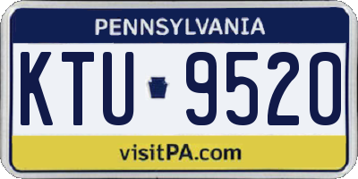 PA license plate KTU9520