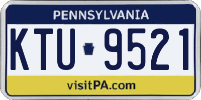 PA license plate KTU9521