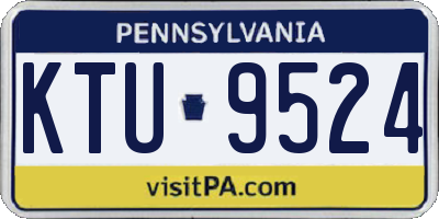 PA license plate KTU9524