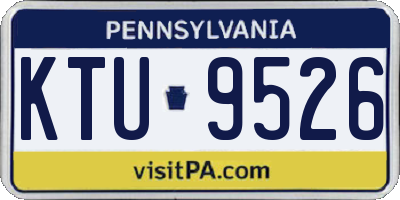 PA license plate KTU9526
