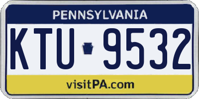 PA license plate KTU9532