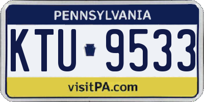 PA license plate KTU9533