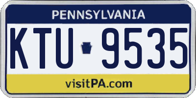 PA license plate KTU9535
