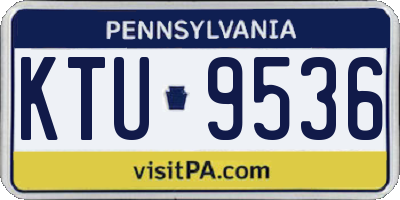 PA license plate KTU9536
