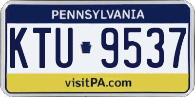 PA license plate KTU9537