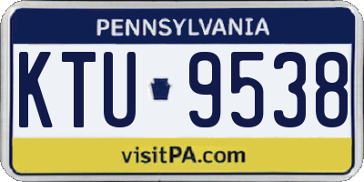 PA license plate KTU9538