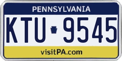 PA license plate KTU9545