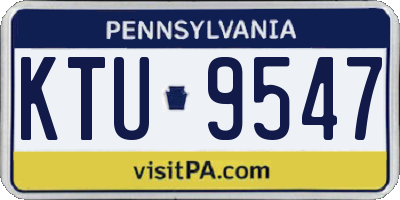 PA license plate KTU9547