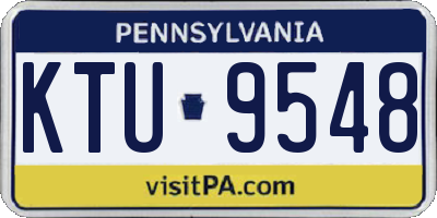 PA license plate KTU9548