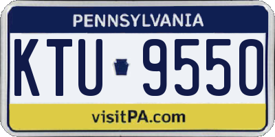 PA license plate KTU9550