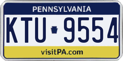 PA license plate KTU9554