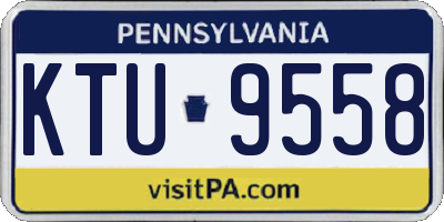 PA license plate KTU9558