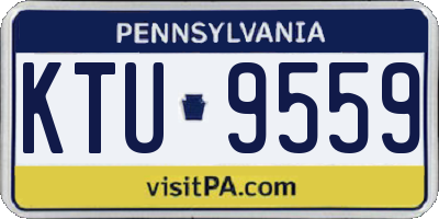 PA license plate KTU9559