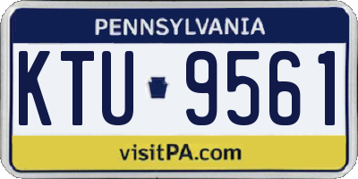 PA license plate KTU9561