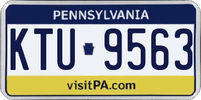 PA license plate KTU9563