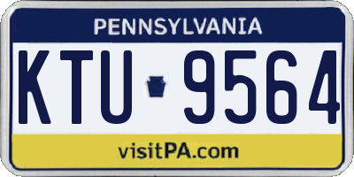 PA license plate KTU9564