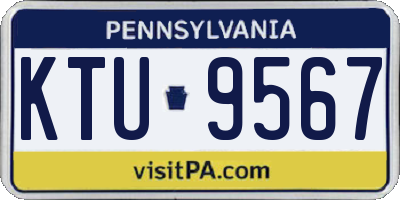 PA license plate KTU9567