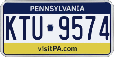 PA license plate KTU9574