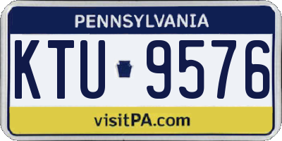 PA license plate KTU9576