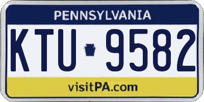 PA license plate KTU9582