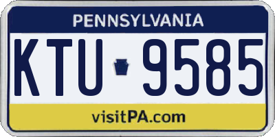 PA license plate KTU9585