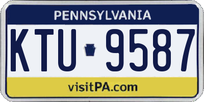 PA license plate KTU9587