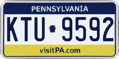 PA license plate KTU9592