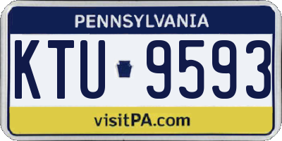 PA license plate KTU9593