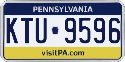 PA license plate KTU9596