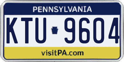 PA license plate KTU9604